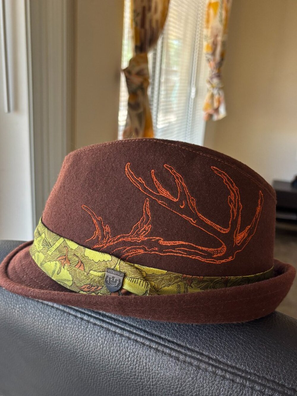 Goorin Bros Minna 1333 Fedora Hat Size Large Brown Green Y2K
